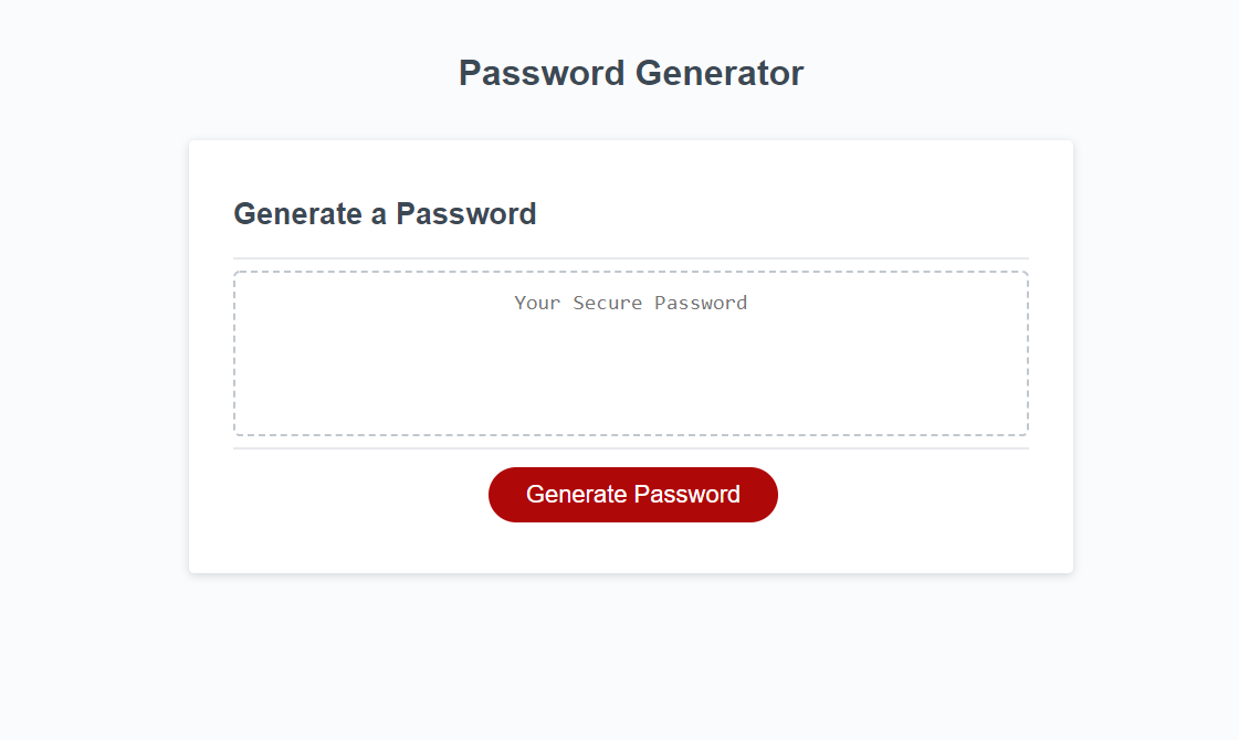 Password Generator